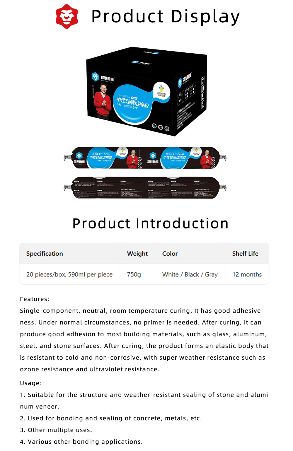 Stone & Panel Silicone Structural Adhesive X