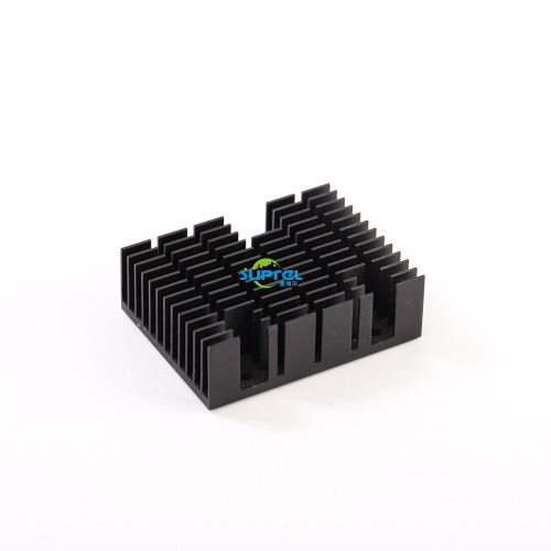 Heatsink extruded aluminium dengan kemasan anodized hitam matte