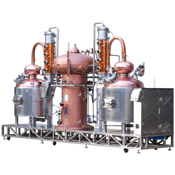 500L Automatic Double Kettle Pot Tower Continuous Distiller