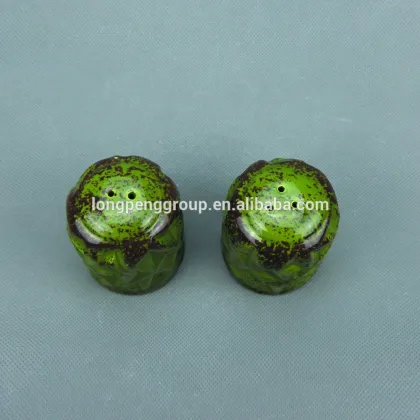 Green Ceramic Salt and Pepper Shaker