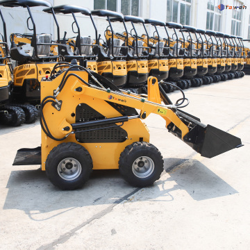 EPA gecertificeerde yaweh min skid stuurlader met cabine, rated load 500kg, emmerbreedte 1400 mm