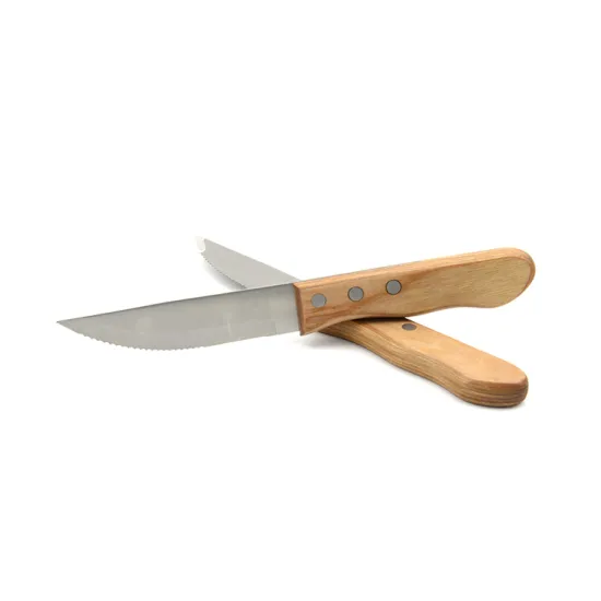 Professional Pakka Wooden Handle Steak Knife Set: Stainless Steel Steak Knives for Enhanced Kitchen Cutting Experience