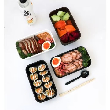 Khay thực phẩm hình chữ nhật theo phong cách Nhật Bản: Các hộp Bento Vật liệu PP