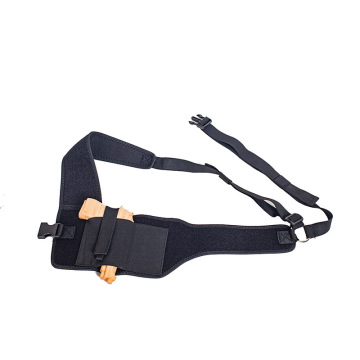 Black Neoprene Tactical Holster - Universal Nylon Accessory for Chest Carry