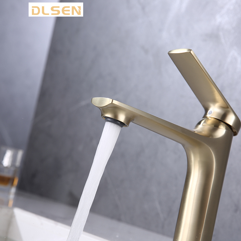 brass gold basin faucet