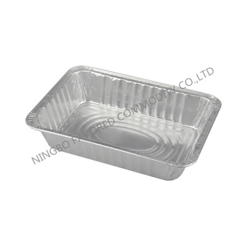 Recipiente de papel de aluminio 2 1/4 borde de bandeja oblongo