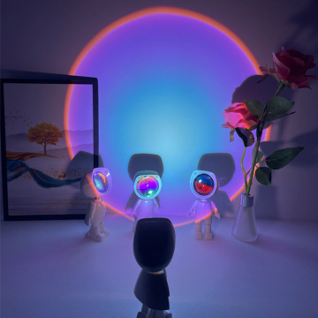 Lampe RVB de l'astronaute Sunset: Mini atmosphère Table de la table de projection
