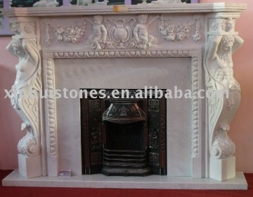 natural stone fireplace