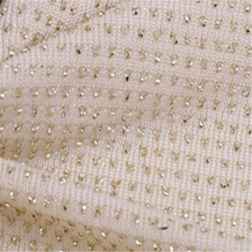 Breathable White Wire Jacquard Spandex Knitted Fabric