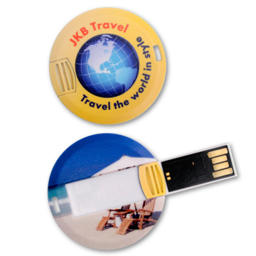 Slim Round USB Drive Card Coin USB Flash Memory Pendrive