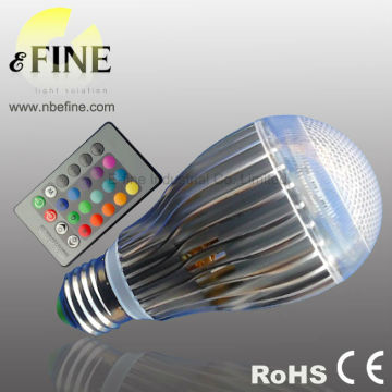 10w rgb led bulb E27 remote controller AC 85-265 volt 140 degree