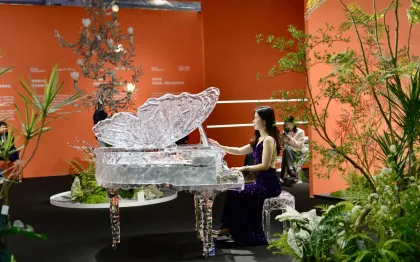 Transparent Butterfly Piano Crystal Piano [Automatic play]