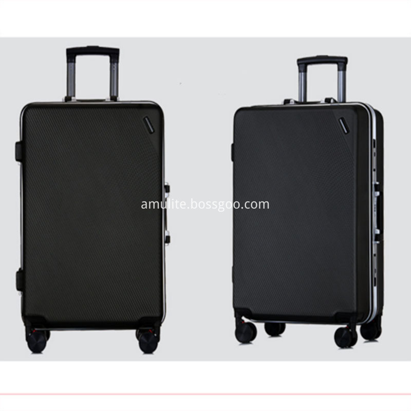 Black aluminium frame luggage