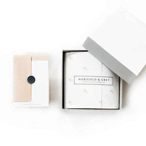 Small white wedding bridesmaid gift box with ribbon
