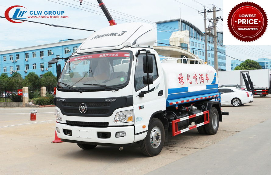 العلامة التجارية الجديدة رخيصة الثمن شاحنة لنقل المياه FOTON 5000litres