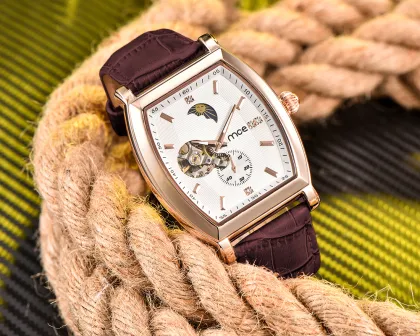 casual rose gold sports flying tourbillon men s watch