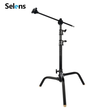 Selens Heavy Duty C Stand 140cm with Boom Arm for Studio Photography