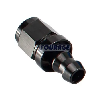 Aluminum Straight Female AN to Hose Barb Push On/Push Lock Oil Fuel Line Adapter