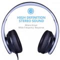 Mengalahkan headphone on-ear kabel mikrofon bawaan