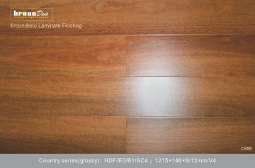 Rosewood Kroundeno E1 12 Mm Glossy Laminate Flooring With Strong Flame Retardant