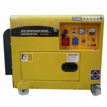5kVA Portable Silent Diesel Generator, 0.8/1.0 Power Factor