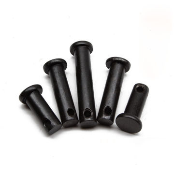Dowel Pins - M4 M5 10mm~60mm Black Steel Flat Head Cylinder Pins