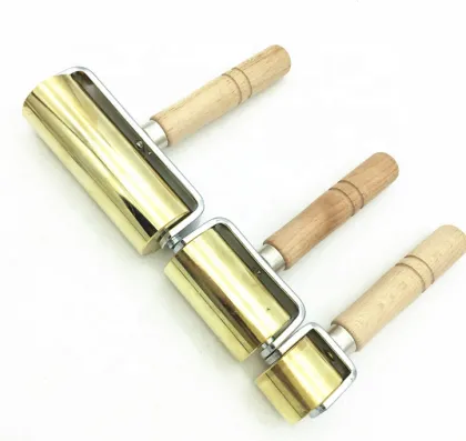 S/M/L Sizes DIY Wooden Handle Steel Leather Roller - Leather Hand Tools