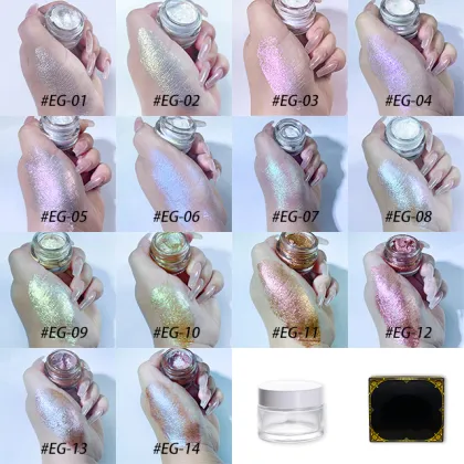 Wholesale High Quality Chrome Flakes Cream Eyeshadow: Premium Make-up Cosmetics Glitter Gel