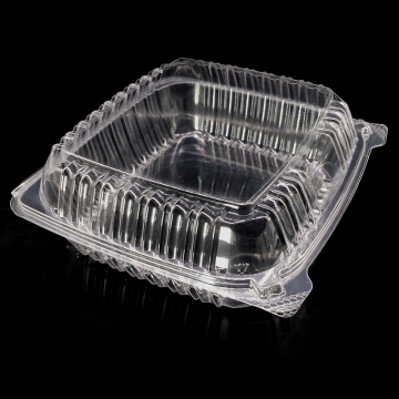 Custom Size Fast Food Plastic Clamshell Packaging Containers
