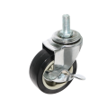 Threaded Stem Polyurethane Swivel Caster with Brake