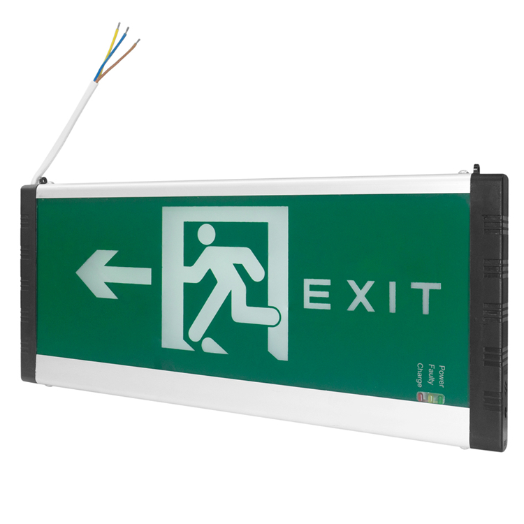 Green Running Man Exit Sign Light
