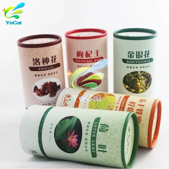 New design round cardboard gift box , custom food grade packaging tea paper tube