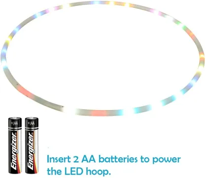 Garage LED Lighted Plastic Round Hula Hoops