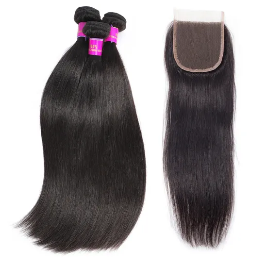 Silky Straight Grade 10A 100% Mink Brazilian Raw Virgin Hair Unprocessed Hair Human