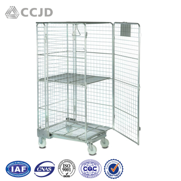 Zinc Plated Foldable Wire Mesh Promotional Storage Cage
