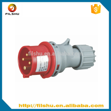 63A IP67 4Pin 50HZ 60HZ Cover Male Polyamide Waterproof Electrical Industrial Plug with CE,ROHS approval