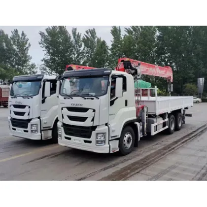 ISUZU GIGA 10 Wheels Crane Truck with Telescopic Boom, Knuckle Manipulator, and Sany Palfinger Crane