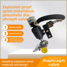 Supapă pneumatică cu diafragmă cu instalare rapidă antiexplozie