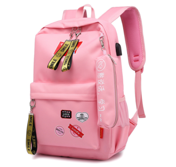 Beg ransel sekolah gadis OEM berkualiti tinggi dengan pengeluar USB