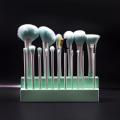 17 pcs Aqua Green Makeup Brush Set