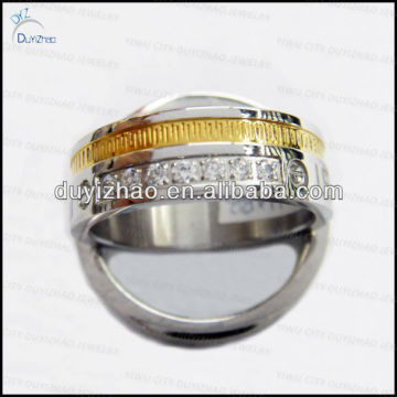 two tone stainless steel ring for men