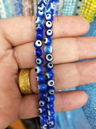 Murano Glass Beads,Glass Lampwork Beads Round 6mm,Glass Eye Beads For Jewelry Making