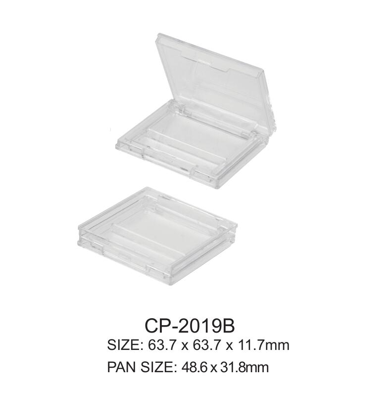 Kasing kompak plastik persegi untuk eyeshadow CP-2019b