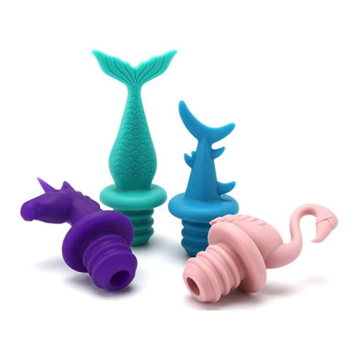 Animaux Bouchons en silicone de bouteille de vin réutilisable Bouteille de vin