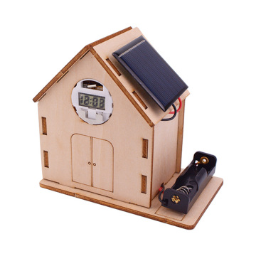 DIY Solar Power Clock Building Kit: An Educational STEM Toy for Kids Interested in Physics and Woodworking