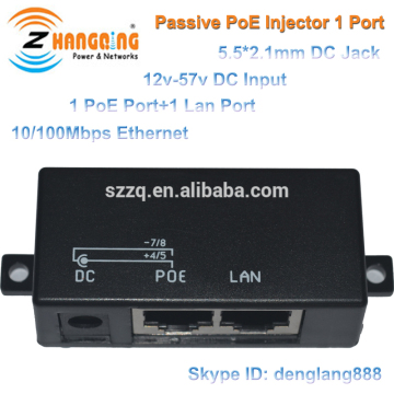 1 Port 802.3af 802.3at Passive POE Injector 48v