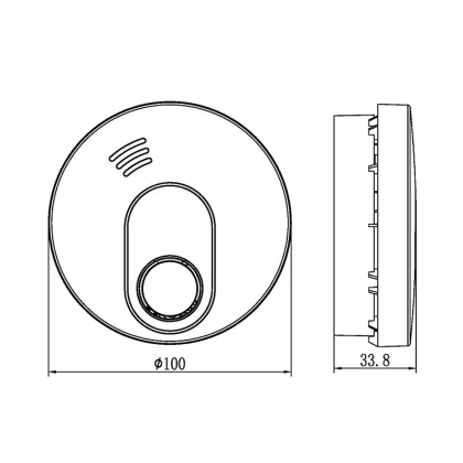 Battery powered smoke alarm