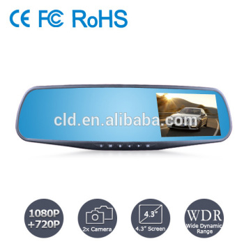 Hot selling goods 4.3" TFT Screen 140 Degree rear view camera mirror