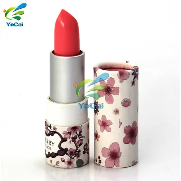 Free sample luxury packaging box, biodegradable lip balm paper tube with custom design