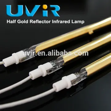 Halogen infrared single tube short wave gold reflector fast start lamp